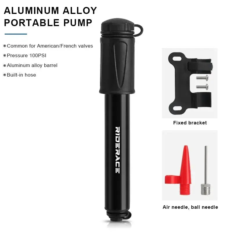 AliExpress Collection RIDERACE Bike Pump Portable Mini Cycling Hand Air Pump High Pressure Ball MTB Road Bicycle Tire Inflator PowerGlide Motors & Accessories