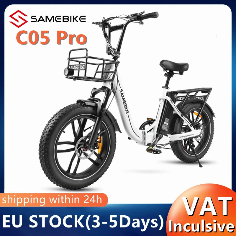 Samebike C05 Pro Electric Mountain Bike 500W 36V 20" Fat Tires