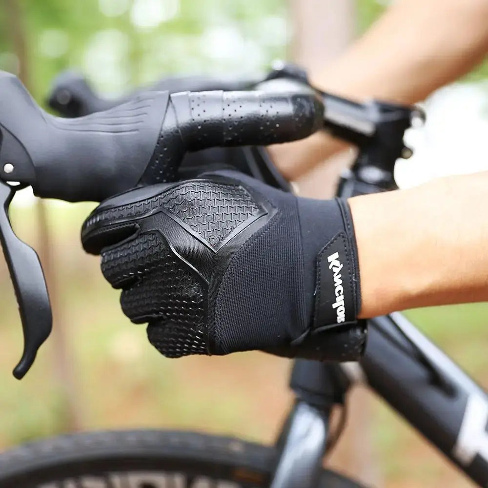 Long Finger Non-Slip Shock-Absorbing Cycling Gloves Spring And Summer Men'S Breathable Sunscreen Touch Screen Riding Gloves PowerGlide Motors & Accessories