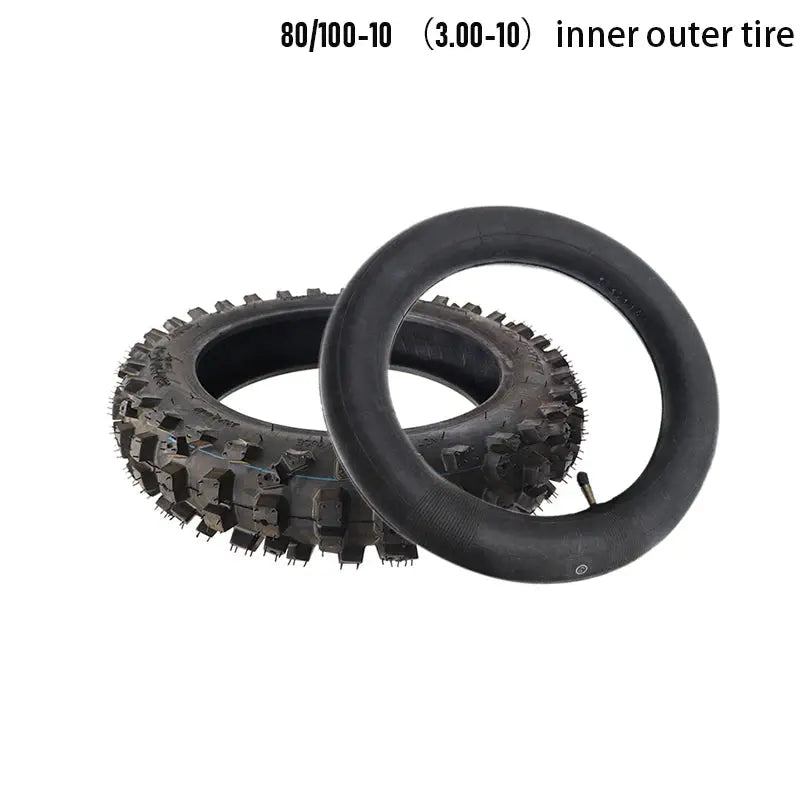 for off-road racing, motorcycle tires, dirt pits, bicycles, 80/100-10 outer tires, 3.00-10 inner tires PowerGlide Motors & Accessories