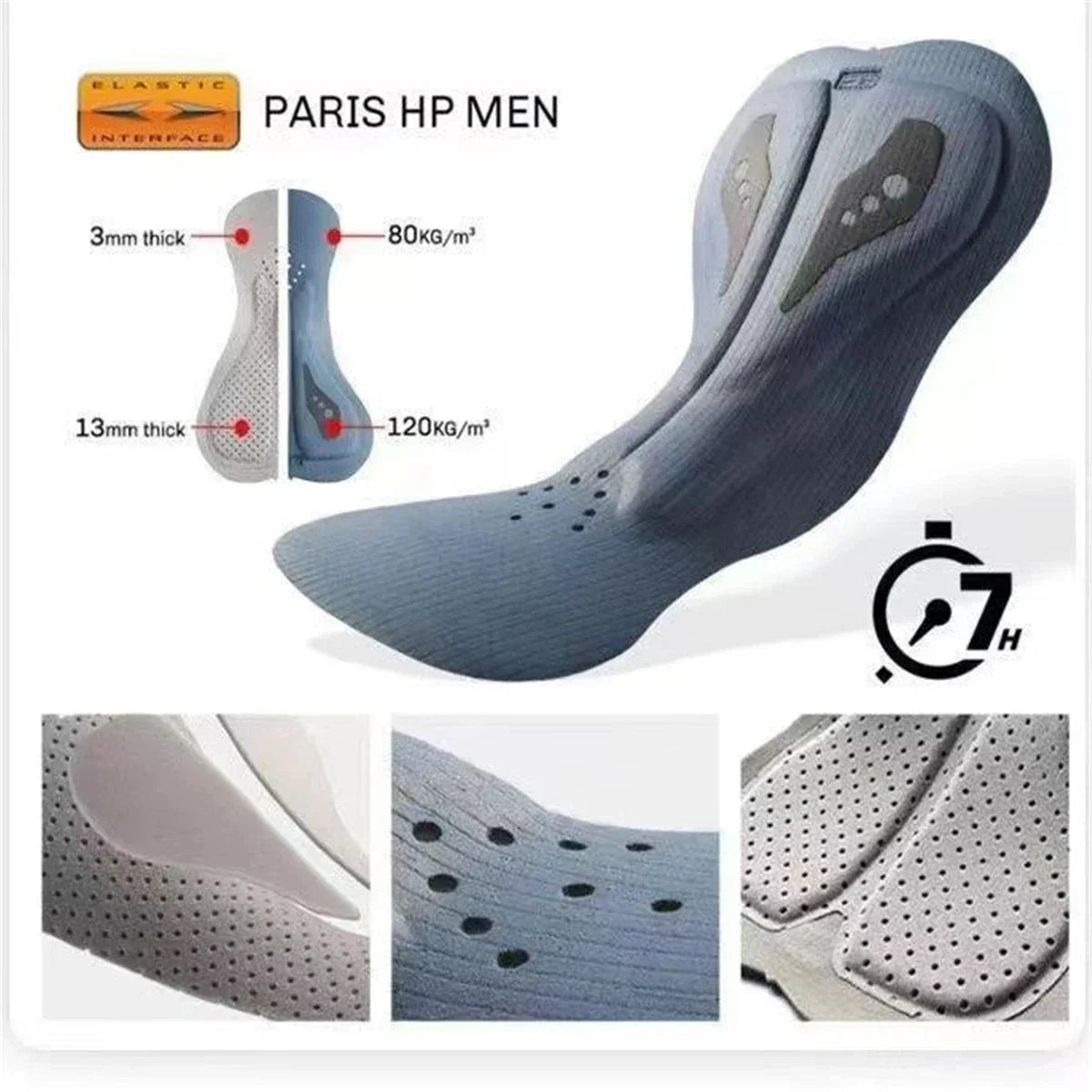 New Italian Bicycle Seat Cushion Men Cycling Bib Shorts Summer Mountain Bike Bib Shorts 8H Padded Breathable Quick Dry MTB Pants