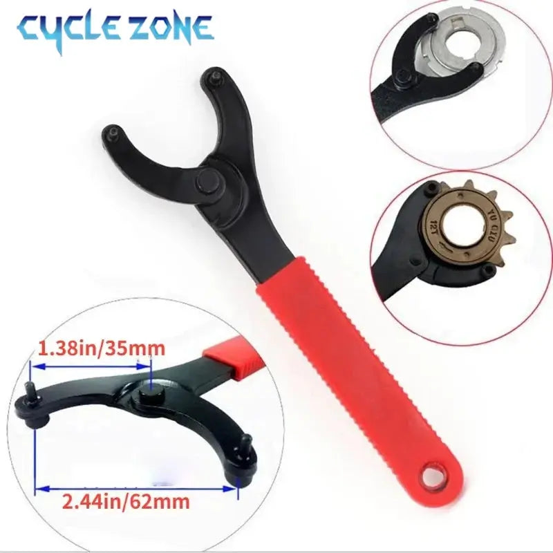 Bike Bottom Chain Wheel Crank Wrench Mountain Bike Fixed-Gear Axle Sleeve Flywheel Lock Ring Bike Removal Repair Tools PowerGlide Motors & Accessories
