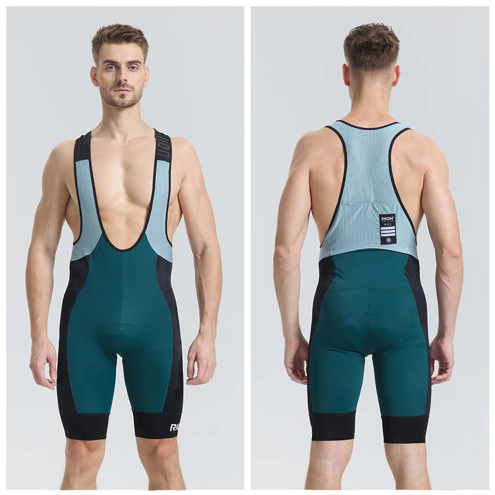 RION Men's Cycling Bib Shorts Bicycle Clothes Bike Tights Outdoor Sports High Density Pad DOLOMITI Long Distance Riding 8 Hours