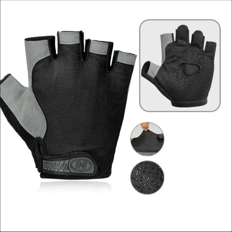 Gym Gloves Fingerless Gloves Anti-Slip Shock-Absorbing Breathable Gloves Sports Gloves for Training Lifting Weight Cycling PowerGlide Motors & Accessories
