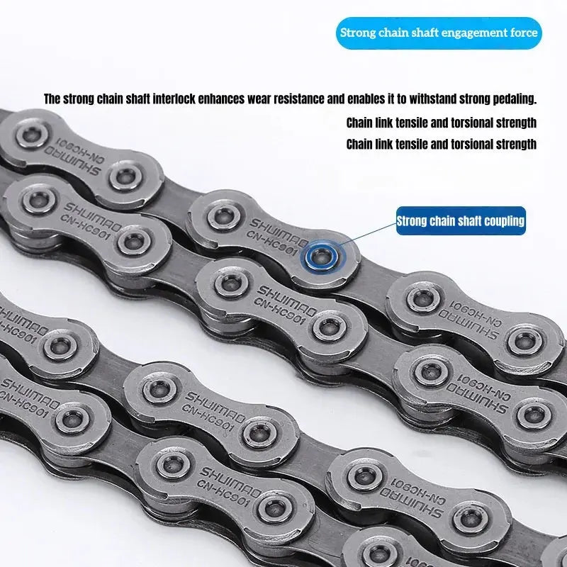 Mountain bike shifting chain (6/7/8/9/11 gears) high-speed bicycle chain, bicycle parts, with extremely strong bite force. PowerGlide Motors & Accessories