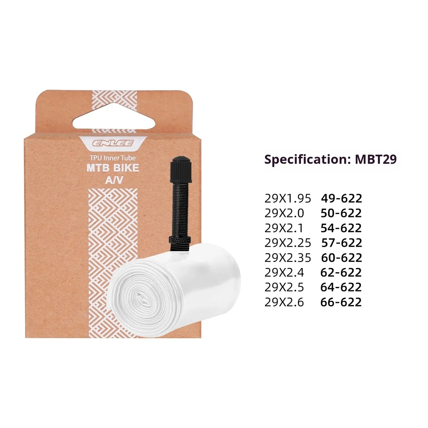 ENLEE Bike Inner Tube TPU Aluminum Alloy Schrader Valve MTB Bike Inner Tube 26/27.5/29in 45mm ultralight Inner Tube Bike Part PowerGlide Motors & Accessories