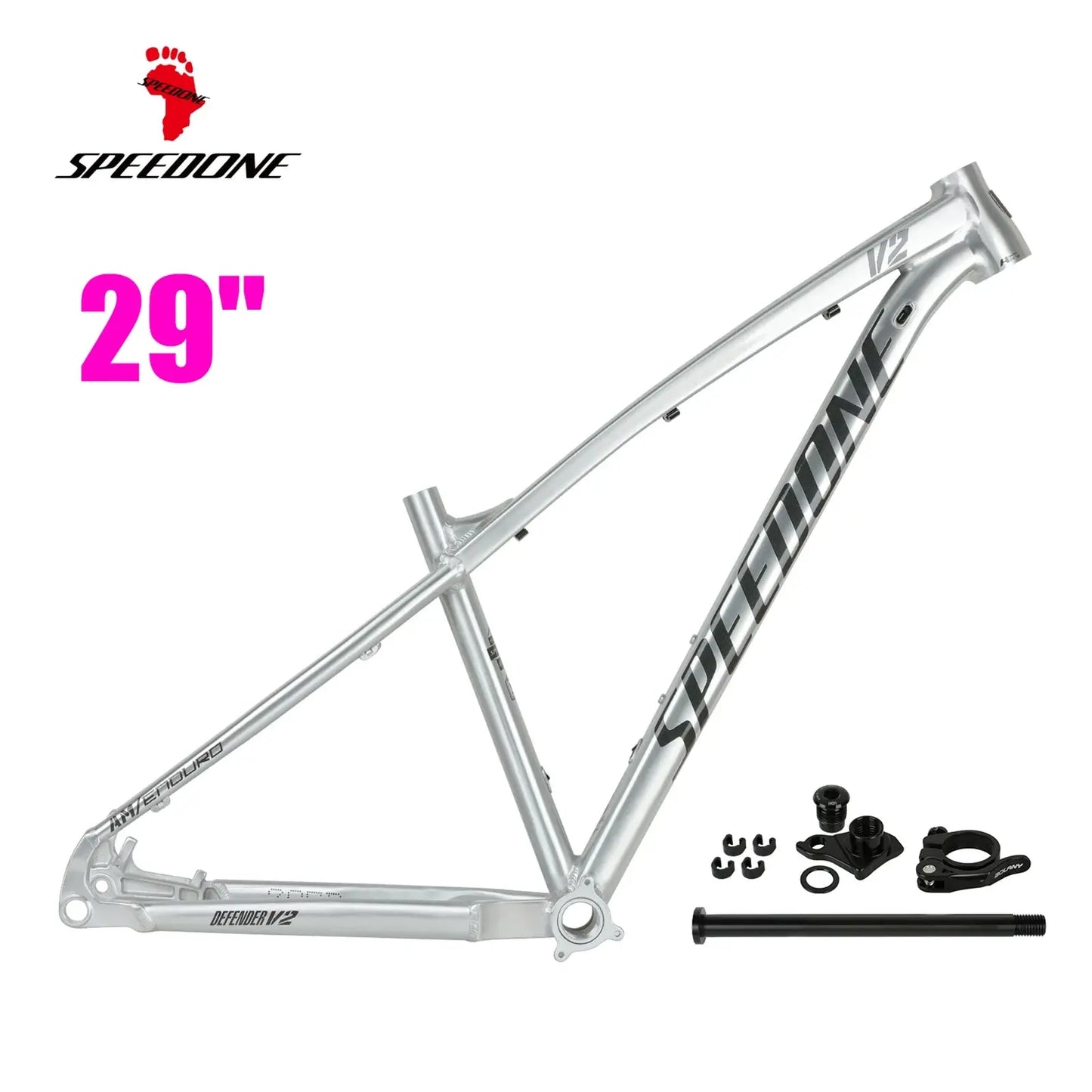 SPEEDONE DEFENDER V2 MTB AM Frame 29er Disc Brake Compatibility 12x148mm Boost All-Mountain Aluminum Alloy Bicycle Frame PowerGlide Motors & Accessories