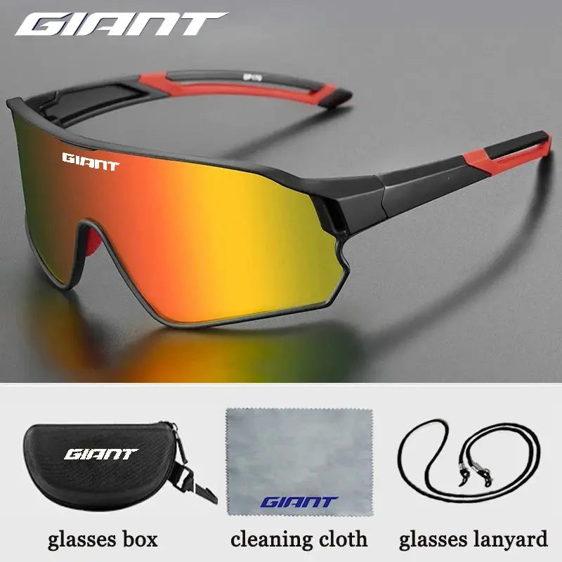 Giant cycling HD vision anti sweat and anti fog cycling glasses  men's and women's sunglasses, outdoor sports with case PowerGlide Motors & Accessories