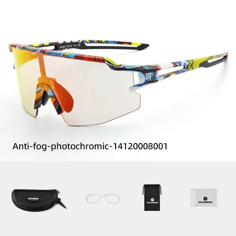 ROCKBROS Cycling Glasses Polarized UV400 Protection Bicycle Sunglasses Men Women Photochromic MTB Road Bicycle Goggles Eyewear PowerGlide Motors & Accessories