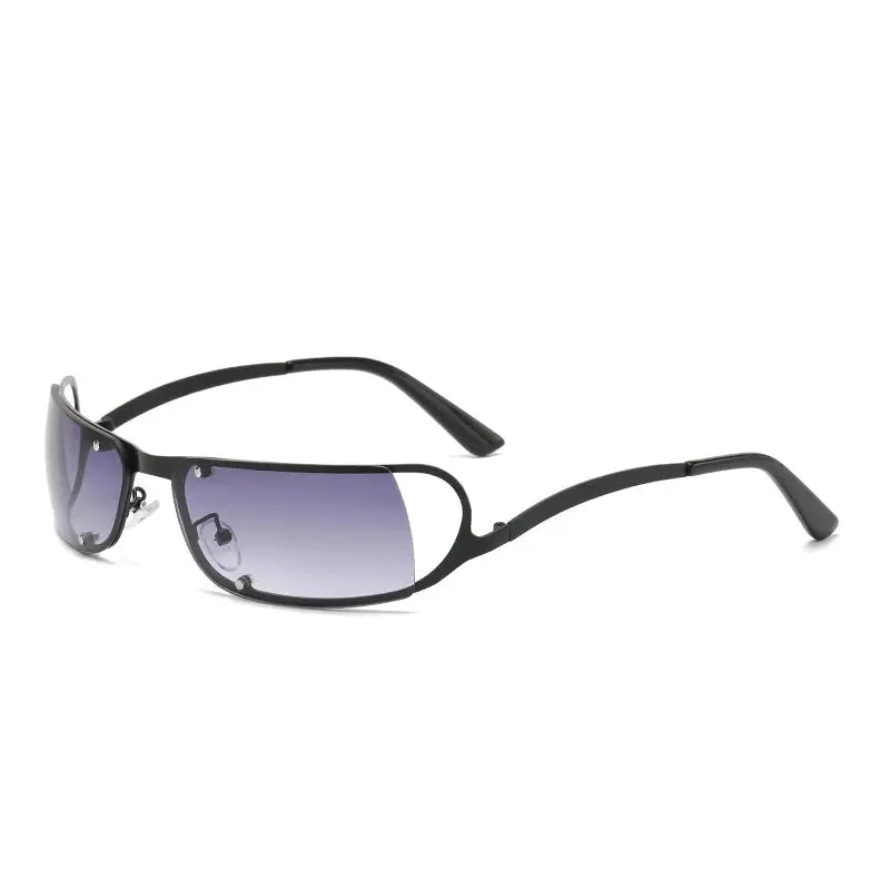Cycling Fashion Rimless Y2K Sunglasses Women Men Trendy 2000'S Wrap Around Sun Glasses Punk Goggles Rectangle Sports Shades PowerGlide Motors & Accessories