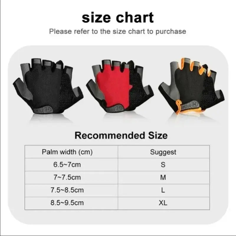 Gym Gloves Fingerless Gloves Anti-Slip Shock-Absorbing Breathable Gloves Sports Gloves for Training Lifting Weight Cycling PowerGlide Motors & Accessories