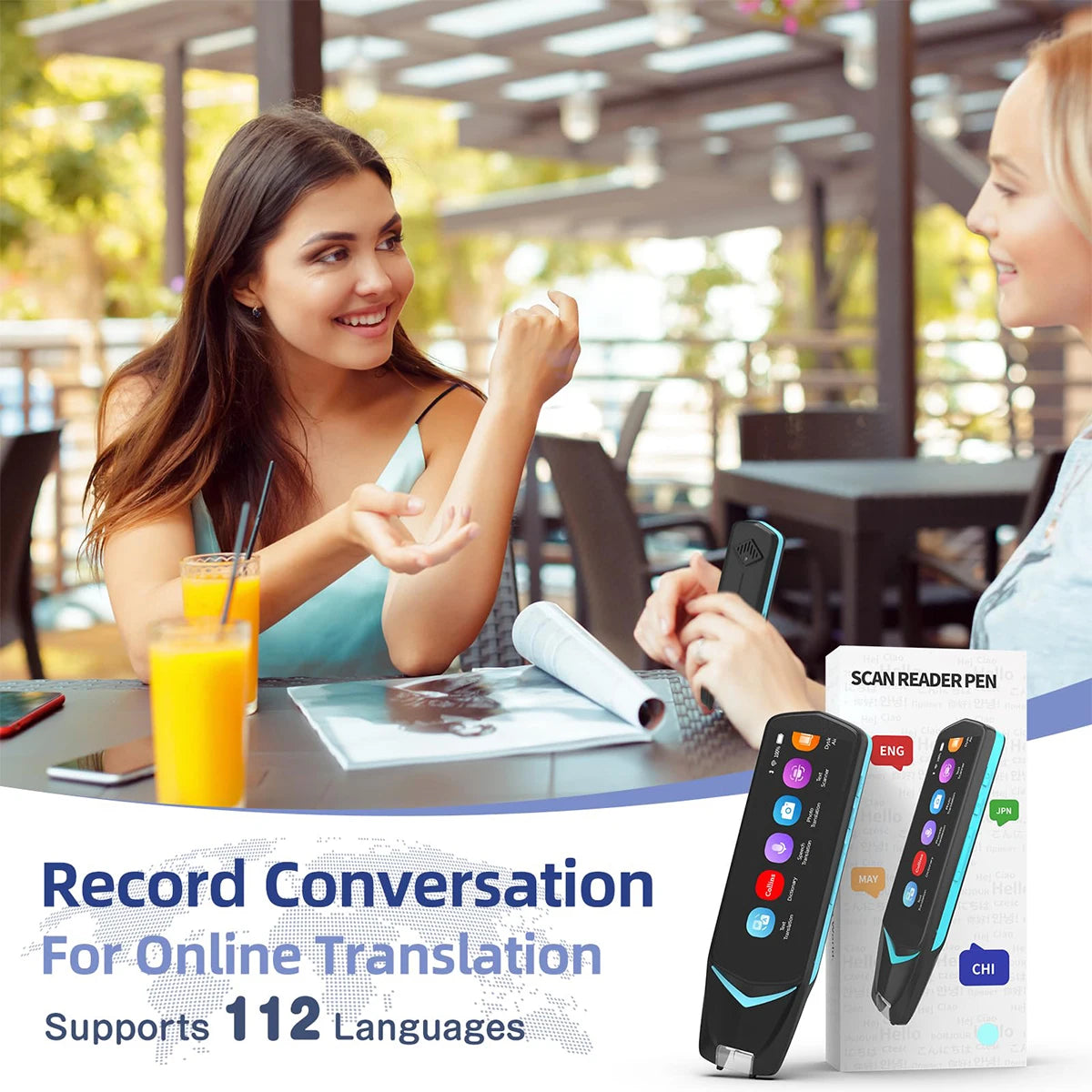 NEWYES 4 Pro Smart Voice Scan Translator Pen MultifunctionTranslation Real Time 121 Languages Translator Business Dictionary Pen