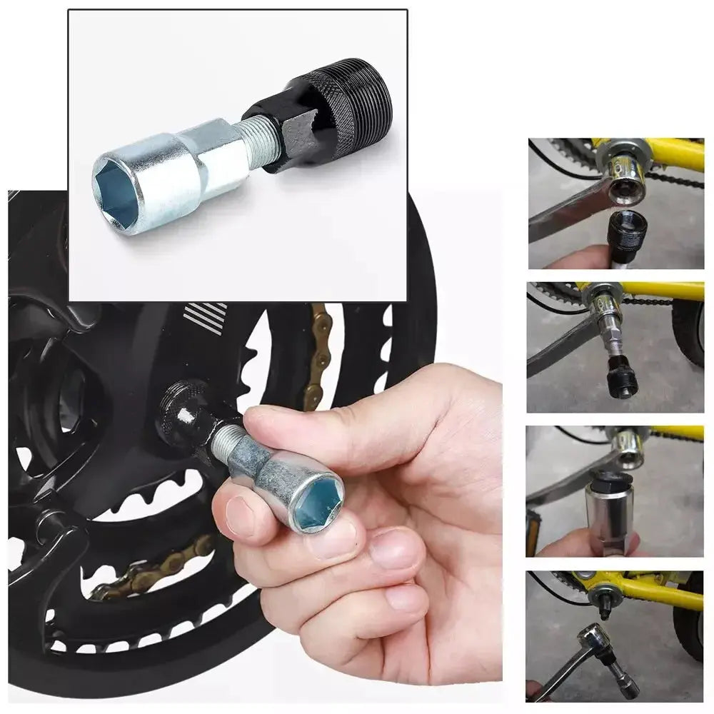 9PCS Bike Repair Tool Kit Crank Chain Cutter Extractor Freewheel Puller Crank Puller Spoke Wrench Complete Bike Maintenance Kits PowerGlide Motors & Accessories