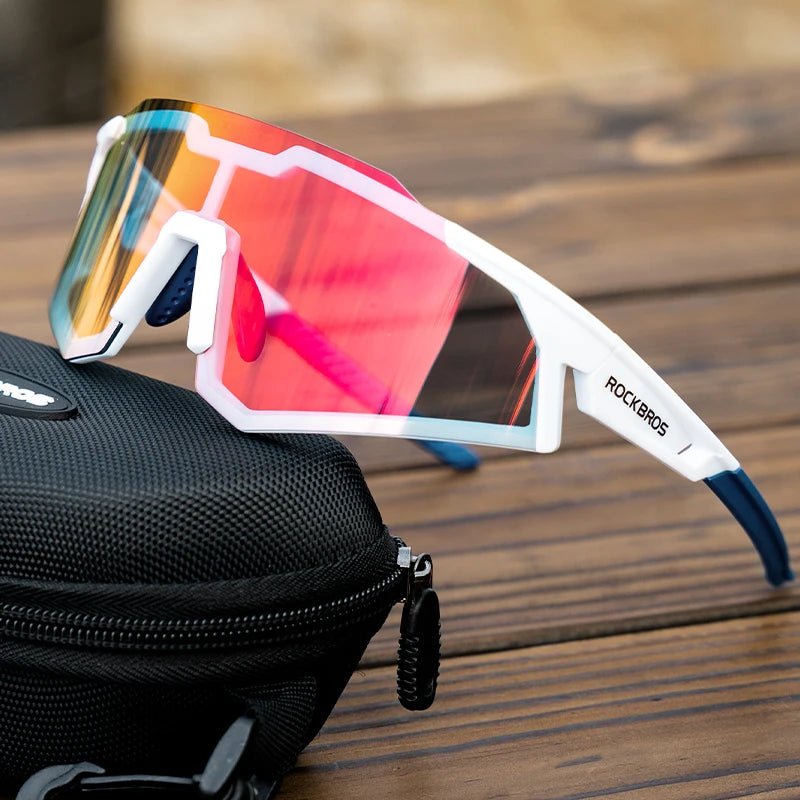 ROCKBROS Bicycle Glasses Photochromic / Polarized Lens Bike Sunglasses Eyewear Sun Protect Sports MTB Road Adult Cycling Glasses