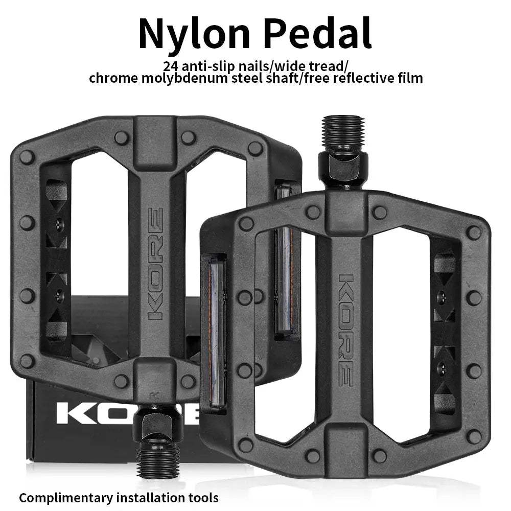 KORE MTB Road Bike Pedal Bearing Pedals Non-slip Folding Bicycle Fixed Gear Water Proof Nylon Downhill Ultra-Light for 14mm Part PowerGlide Motors & Accessories