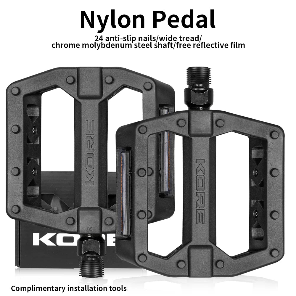 KORE MTB Road Bike Pedal Bearing Pedals Non-slip Folding Bicycle Fixed Gear Water Proof Nylon Downhill Ultra-Light for 14mm Part PowerGlide Motors & Accessories