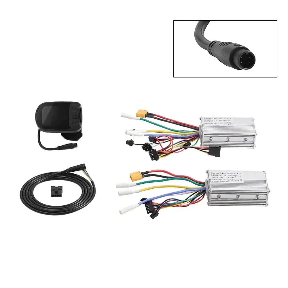 For KUGOO G-Booster Electric Scooter Combination Set Dual Drive Motor Controller Kit with LCD Display Dial Accelerator 48V 1000W PowerGlide Motors & Accessories