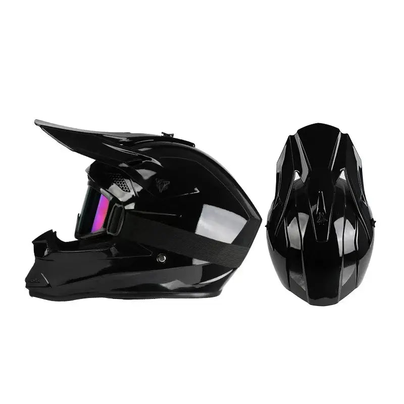 Off road motorcycle helmet rally downhill full helmet riding with goggles suitable for all seasons for men women and children PowerGlide Motors & Accessories