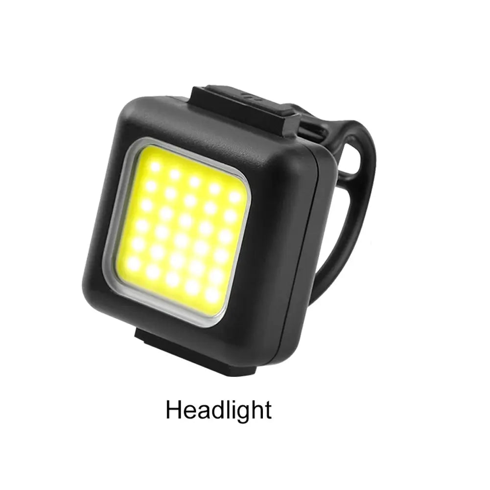 Bicycle Light Set Type-C Charging Headlight Taillights Easy to Install 3 Lighting Modes MTB Bike Front Rear Light Warning Set PowerGlide Motors & Accessories