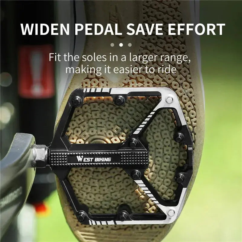 WEST BIKING DU Bearing Bicycle Pedal Anti-slip Cycling Pedal Ultralight Aluminum Alloy MTB Road Bike Pedal Bike Accessories PowerGlide Motors & Accessories