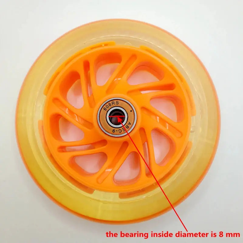 children scooter wheel flashing lighting wheel 80MM 100mm 120mm PU wheel for children scooter PowerGlide Motors & Accessories