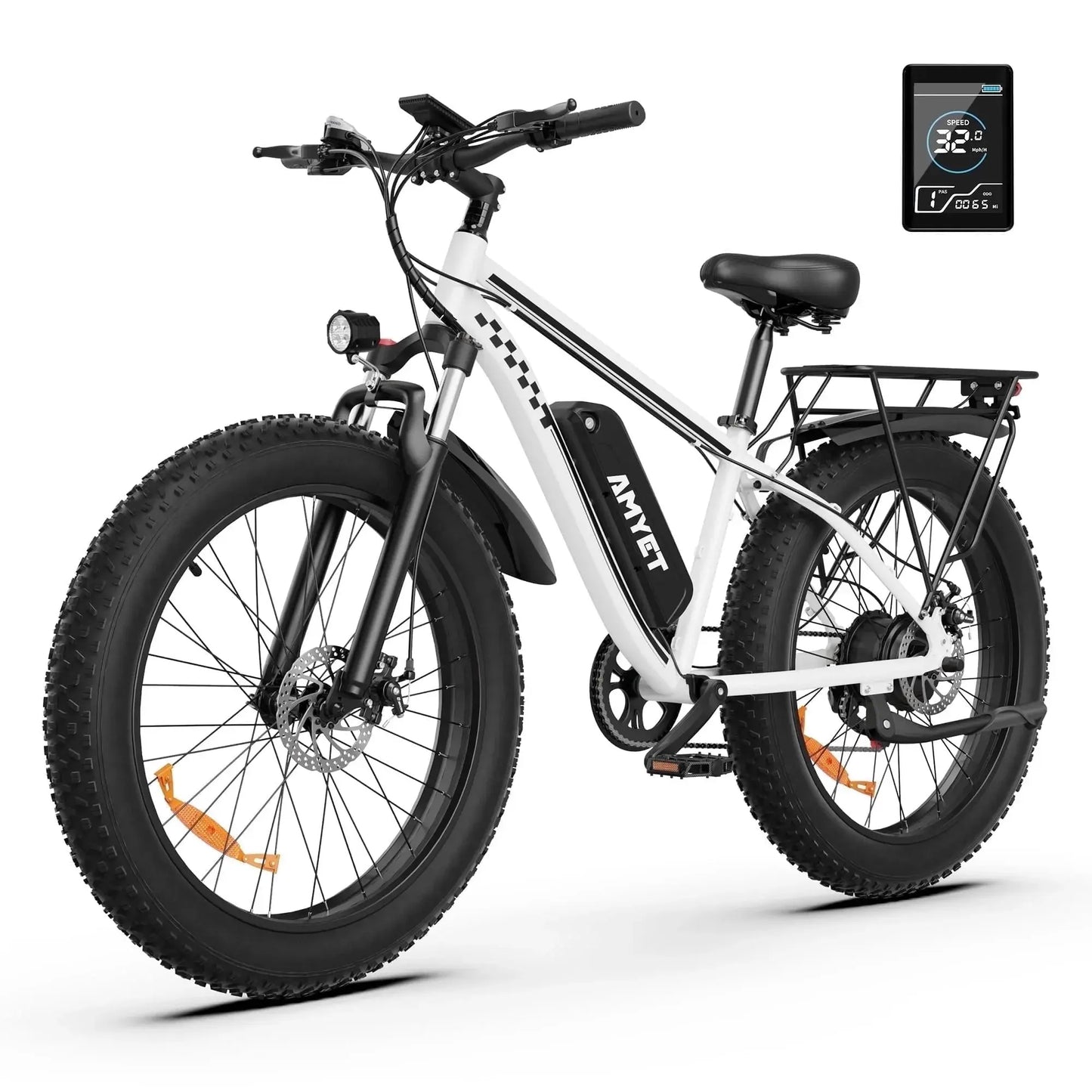 AMYET Electric Bike EB26 Adults Electric Bicycle Peak 1500W 48V 15AH e bike 26" Fat Tire Mountain Bike 31mph  Electric Dirt Bike PowerGlide Motors & Accessories