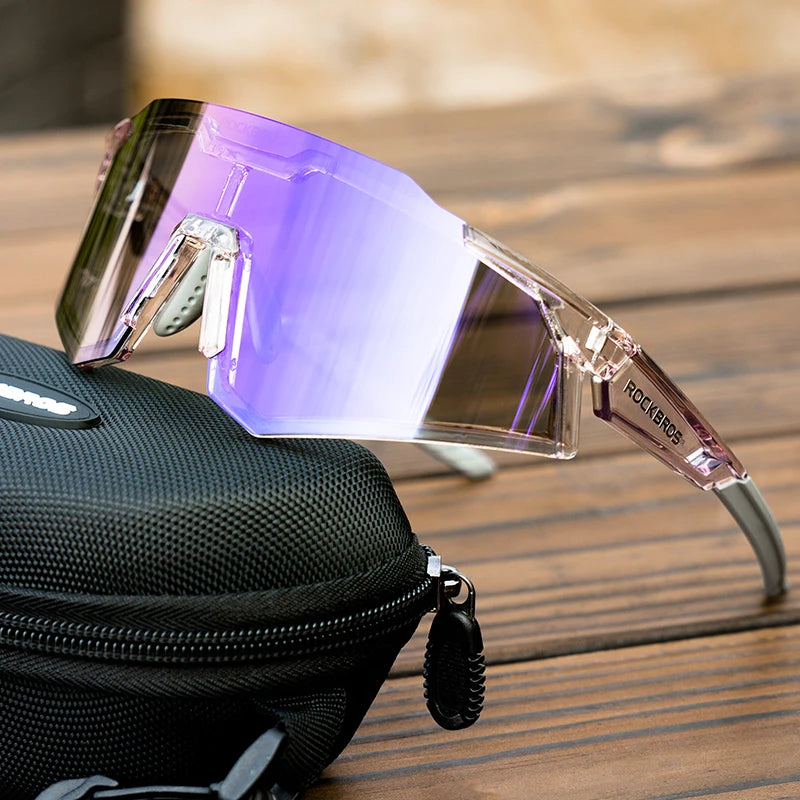 ROCKBROS Bicycle Glasses Photochromic / Polarized Lens Bike Sunglasses Eyewear Sun Protect Sports MTB Road Adult Cycling Glasses
