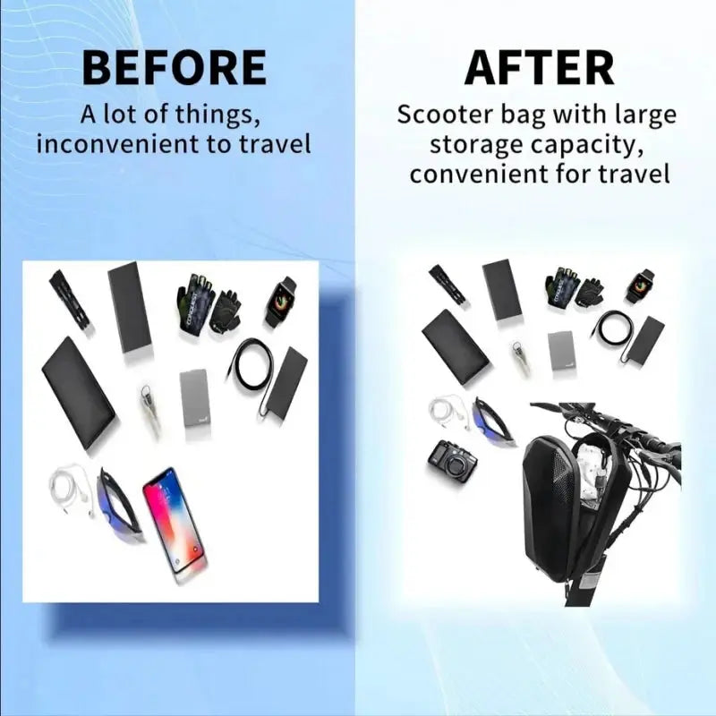 Electric Scooter Bag Storage Electric Bike Handlebar Bag Scooter Storage Bag with Large Capacity Waterproof Front Handlebar Bag PowerGlide Motors & Accessories