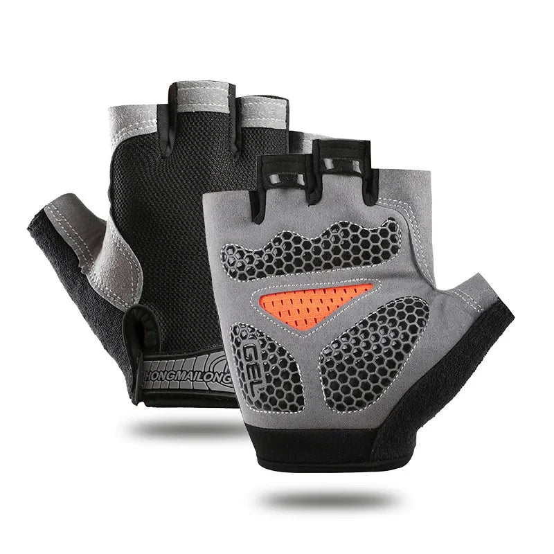 Men's Cycling Gloves Anti-slip MTB Bike Bicycle Motorcyclists Fingerless Gloves Summer Women Fitness Sports Training Gym Gloves