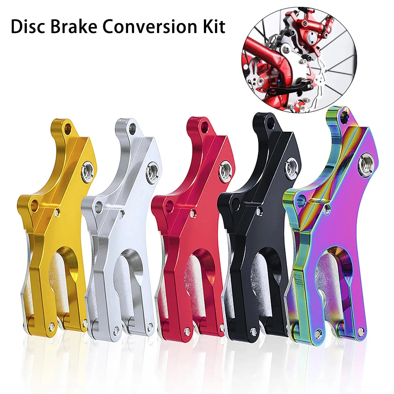 Bike Disc Brake Adapter MTB Frame V Brake Mounting Converter Road Bicycle Rear Wheel Heavy Duty Conversion Accessories PowerGlide Motors & Accessories