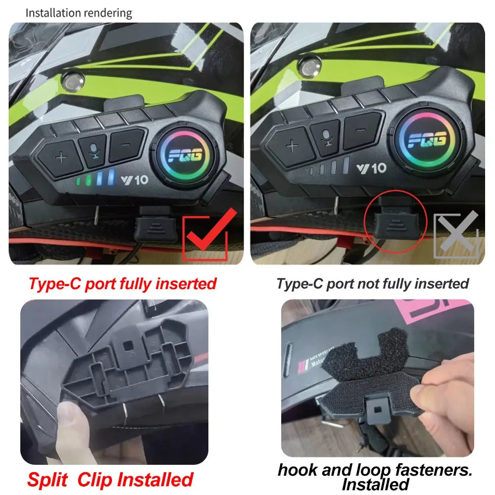 Bluetooth 5.3 Helmet Headset Wireless Hands-free Call Phone Kit Motorcycle Waterproof Earphone MP3 Music Player Speaker for Moto PowerGlide Motors & Accessories