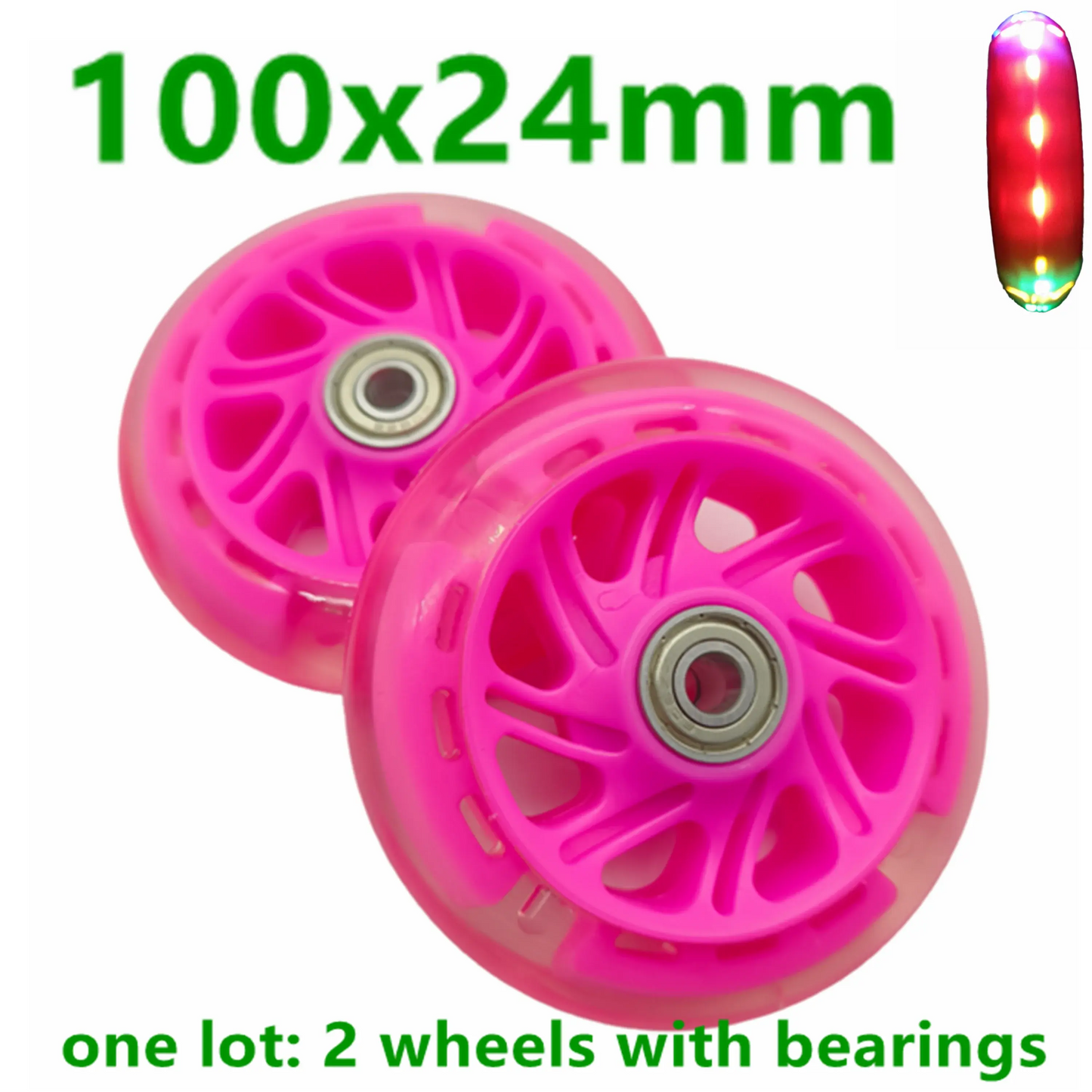 children scooter wheel flashing lighting wheel 80MM 100mm 120mm PU wheel for children scooter PowerGlide Motors & Accessories