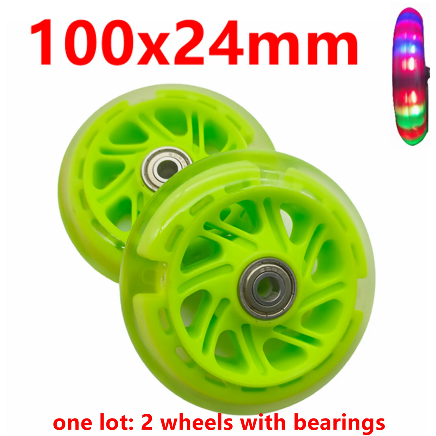 children scooter wheel flashing lighting wheel 80MM 100mm 120mm PU wheel for children scooter PowerGlide Motors & Accessories