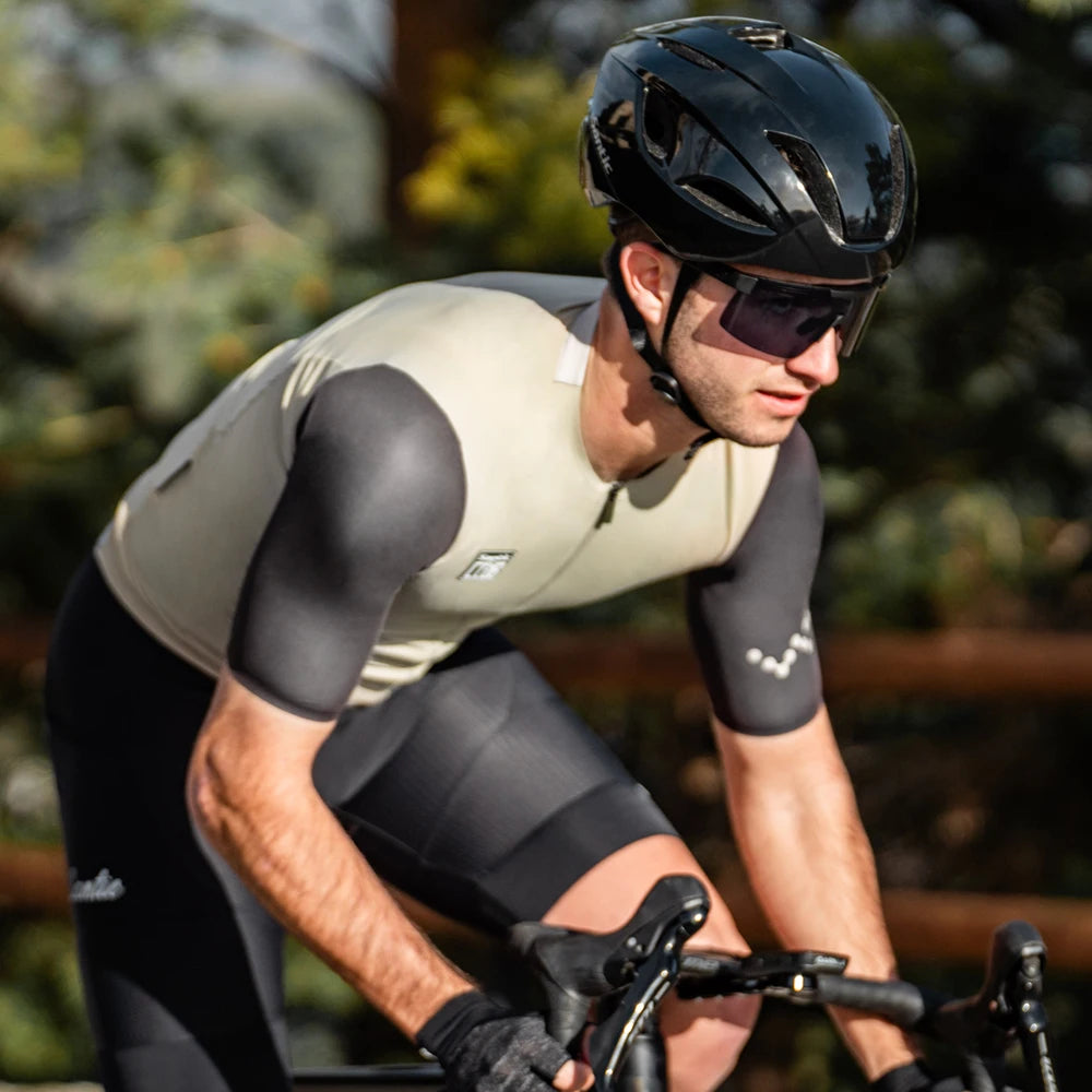 Santic Cycling Jerseys Men Short Sleeve Professional Breathable Powerband Reflective Quick Dry WM24C02237