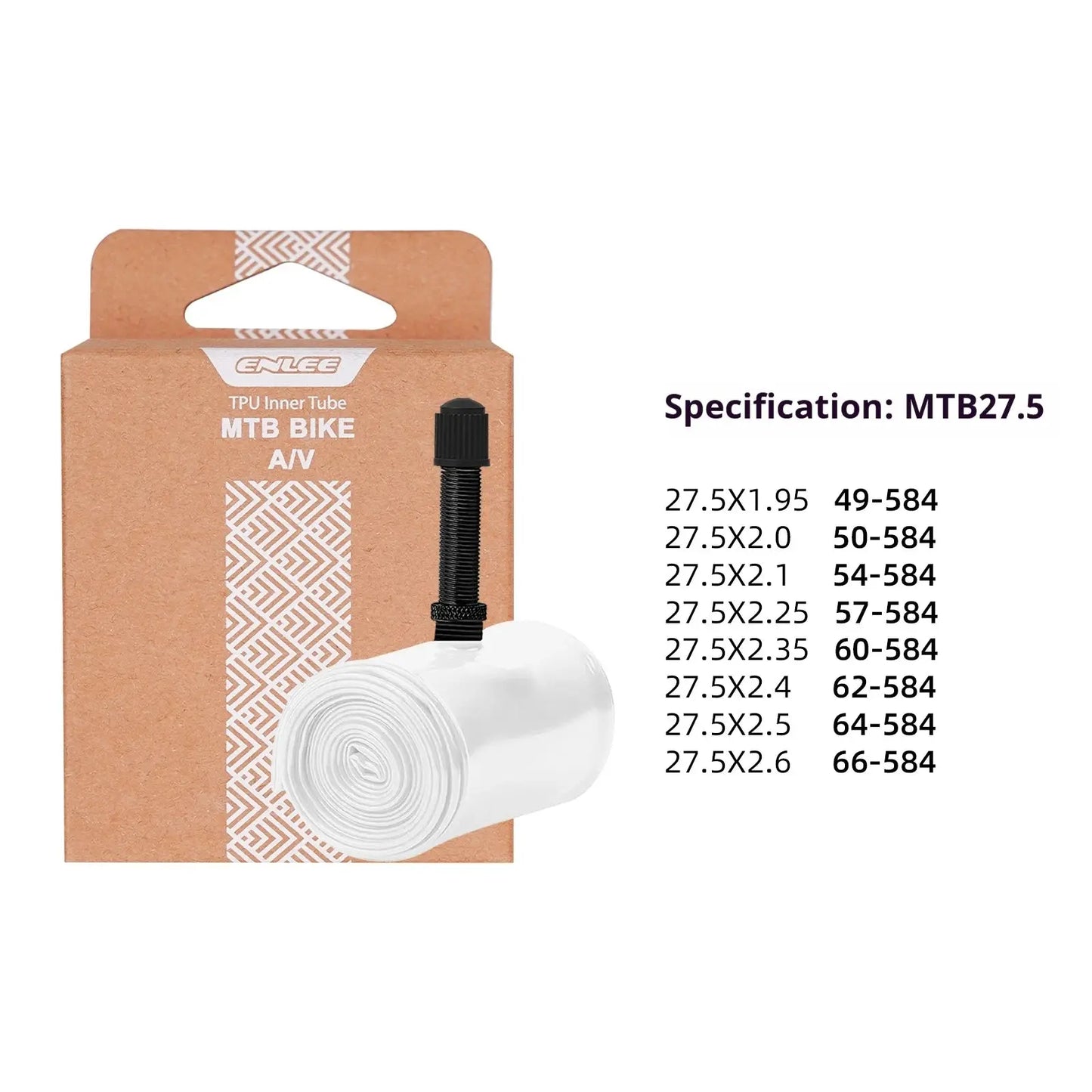 ENLEE Bike Inner Tube TPU Aluminum Alloy Schrader Valve MTB Bike Inner Tube 26/27.5/29in 45mm ultralight Inner Tube Bike Part PowerGlide Motors & Accessories