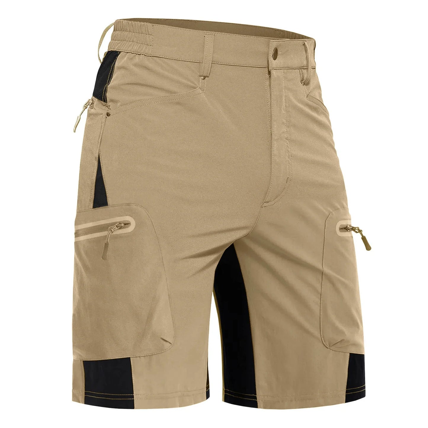 KEFITEVD Summer Men's Cargo Shorts Quick Dry Hiking Work Short Lightweight Fishing Climbing Trekking Short Outdoor Running Male