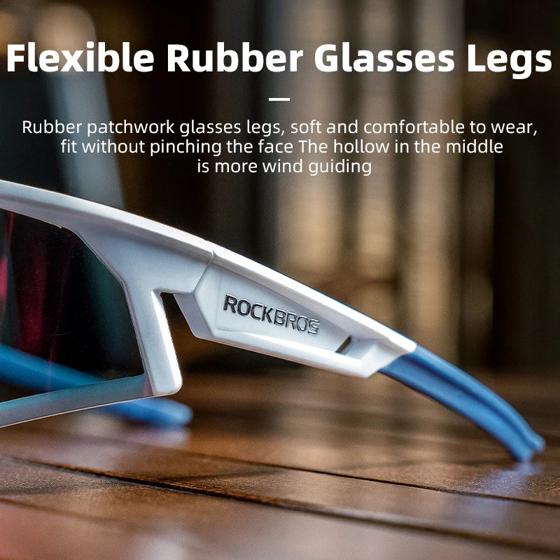 ROCKBROS Bicycle Glasses Photochromic / Polarized Lens Bike Sunglasses Eyewear Sun Protect Sports MTB Road Adult Cycling Glasses