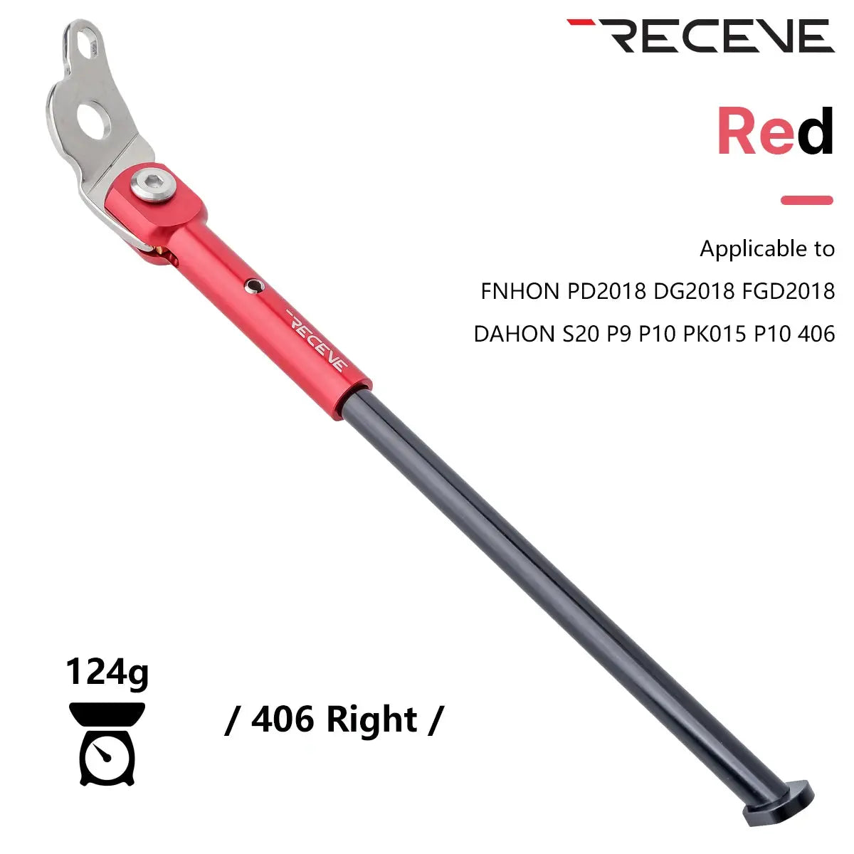RECEVE Folding Bicycle Kickstand 406 Aluminum Alloy Foot Support Bike Kickstand Parking Stand Footrest for DaHon S20 P9 FNHON PowerGlide Motors & Accessories
