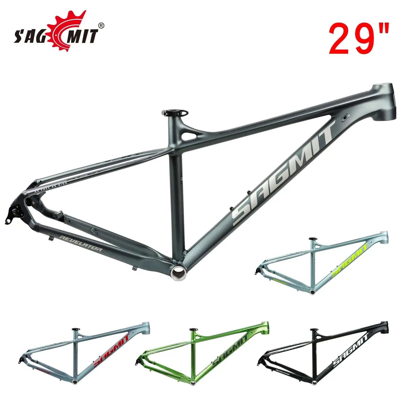 SAGMIT MTB Bike Frame Aluminum Alloy Thru Axle 29inch Mountain Bike 142x12mm Hardtail FrameInternal Cable Routing Disc Brake PowerGlide Motors & Accessories