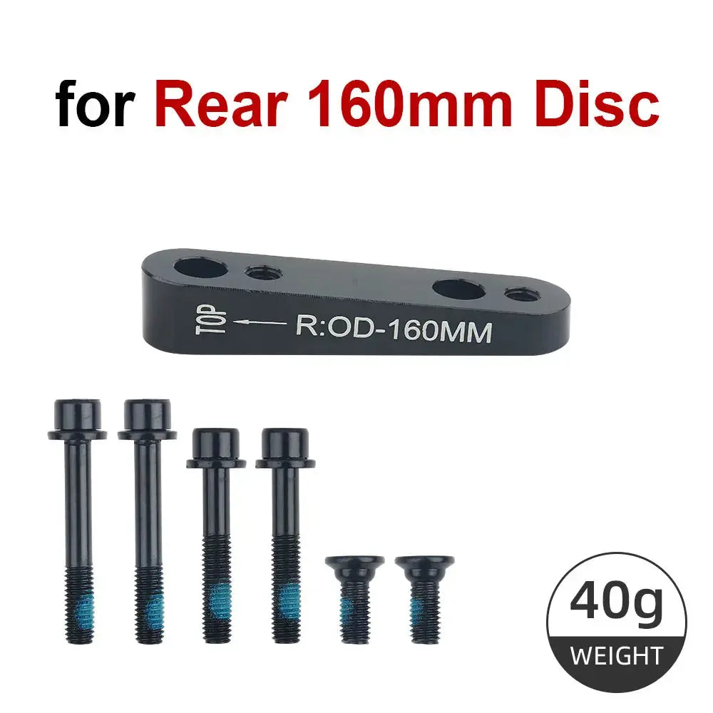 Road Bike Disc Brake Adapter - Flat Mount to PM Converter (Front 140/160mm, Rear 160mm) with Bolts PowerGlide Motors & Accessories
