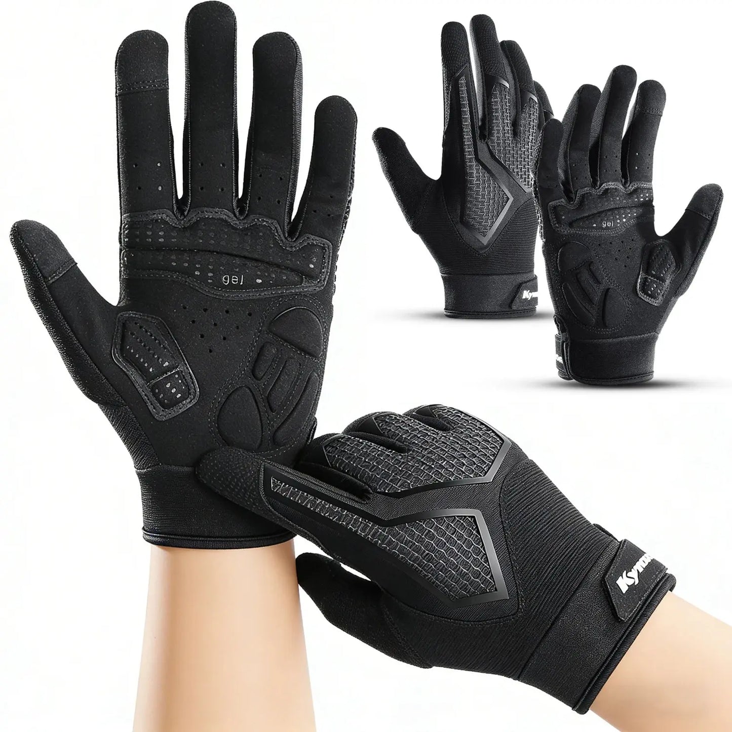 Long Finger Non-Slip Shock-Absorbing Cycling Gloves Spring And Summer Men'S Breathable Sunscreen Touch Screen Riding Gloves PowerGlide Motors & Accessories