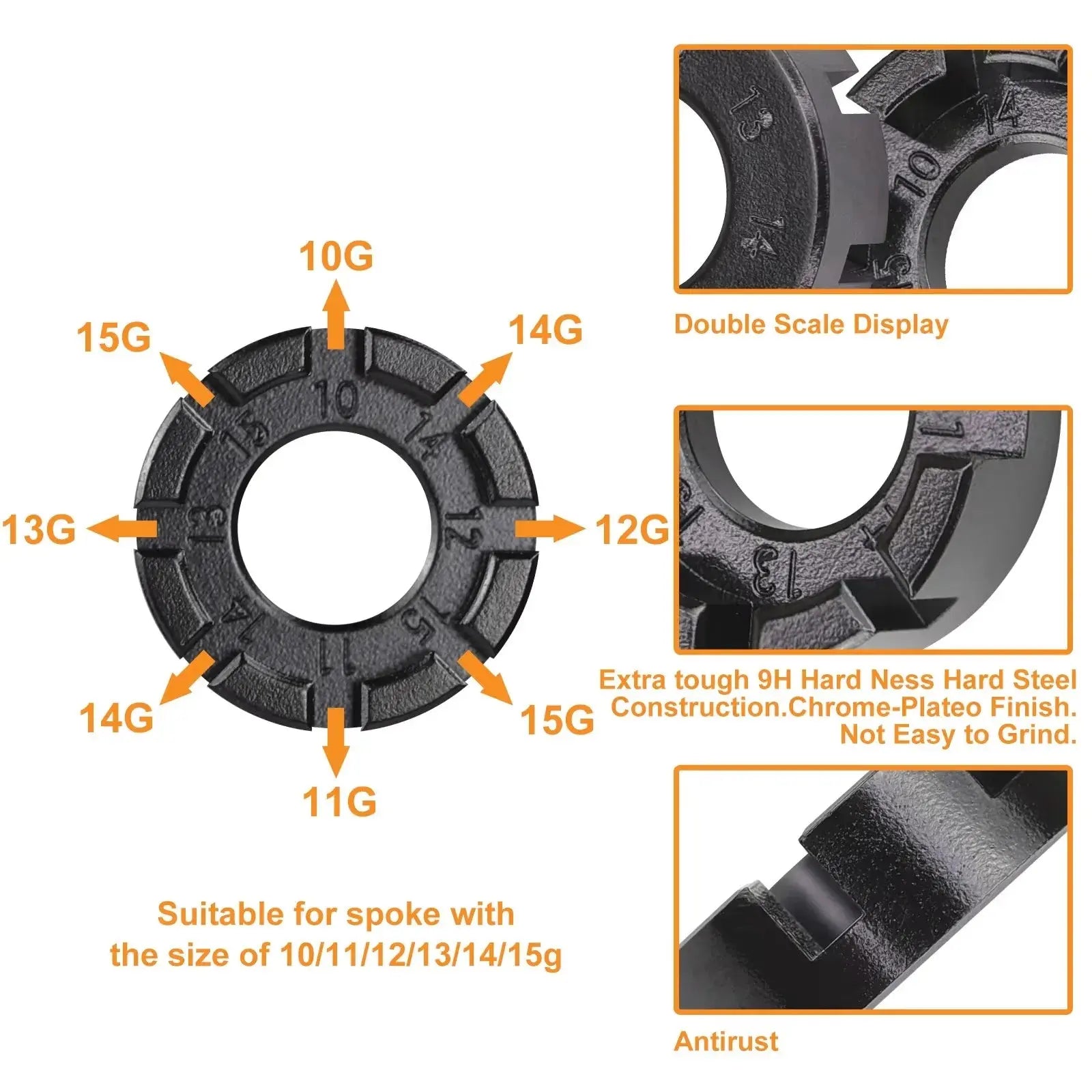 ZTTO Bicycle Tool Cycling Chain Cutter Checker Chainwheel Tool BB Tool Wheel Hub Tool Star Ratchet Spoke Tool Bike Fork Wrench PowerGlide Motors & Accessories