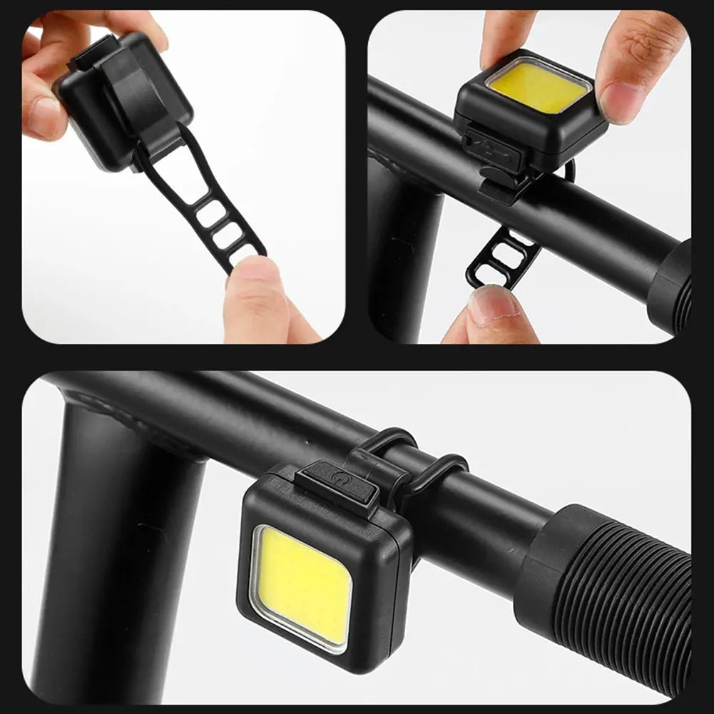 Bicycle Light Set Type-C Charging Headlight Taillights Easy to Install 3 Lighting Modes MTB Bike Front Rear Light Warning Set PowerGlide Motors & Accessories