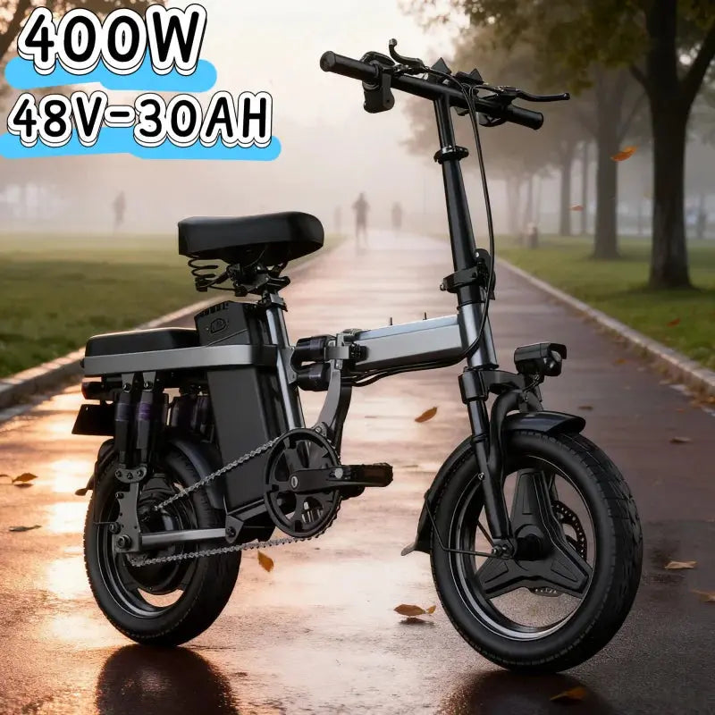 E-bike, multiple configuration options 400W motor 48V 30AH capacity, worry-free, safe and comfortable electric bicycle PowerGlide Motors & Accessories