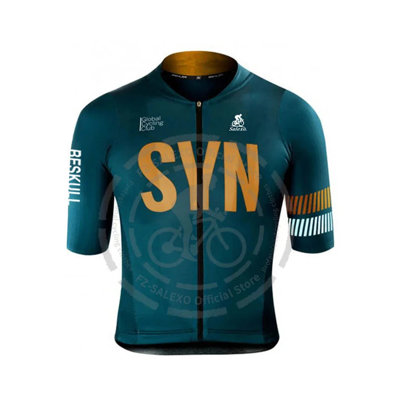 SYN Cycling Jersey Men Summer Ropa Ciclismo Short Sleeve Cycling Tops Mountain Bike Clothing Racing MTB Bicycle Shirt Uniform