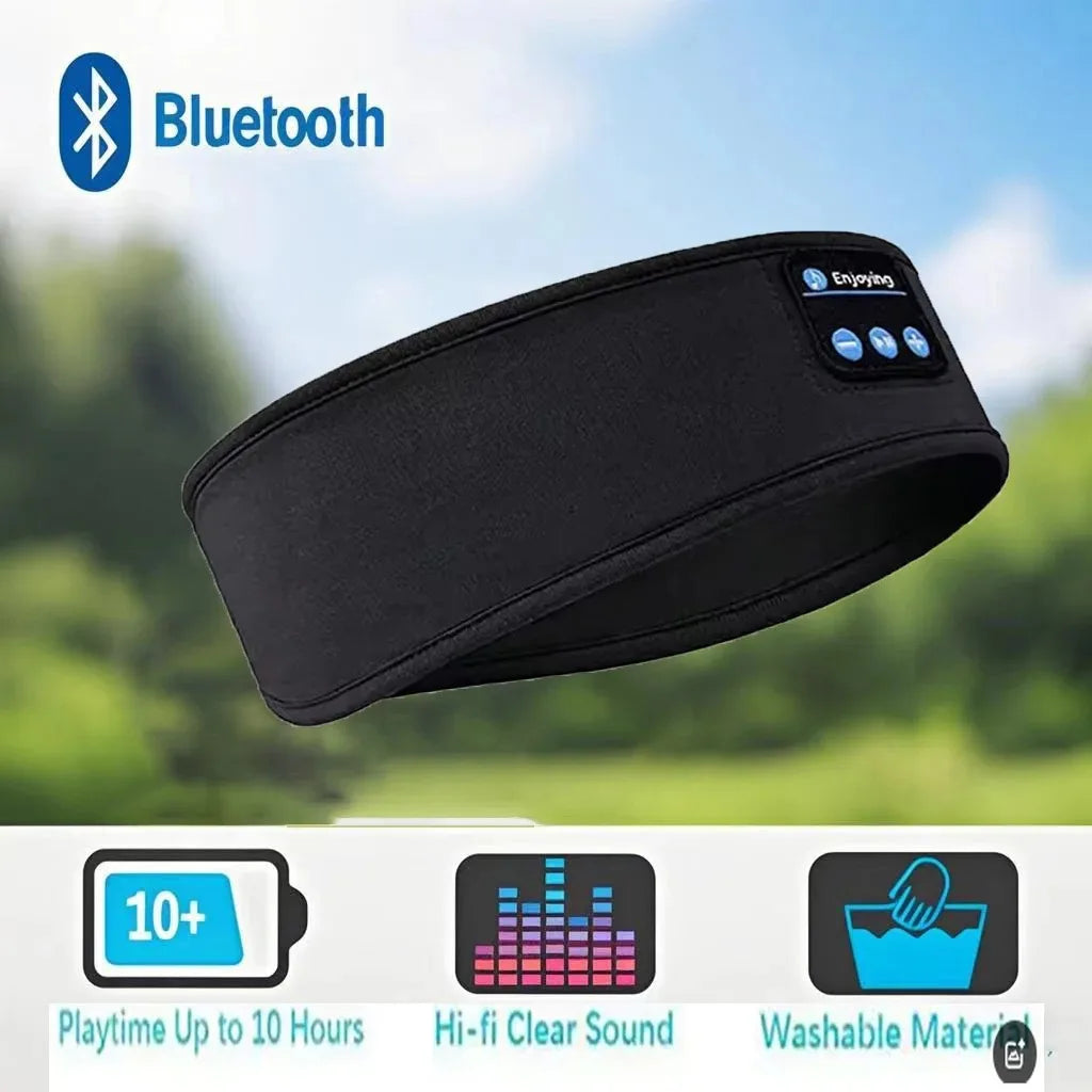 Butterfly Print Bluetooth Headband Sweatproof Sports Headset Workout Eye Mask Wireless for Sleep Workout Fit iPhone Android All