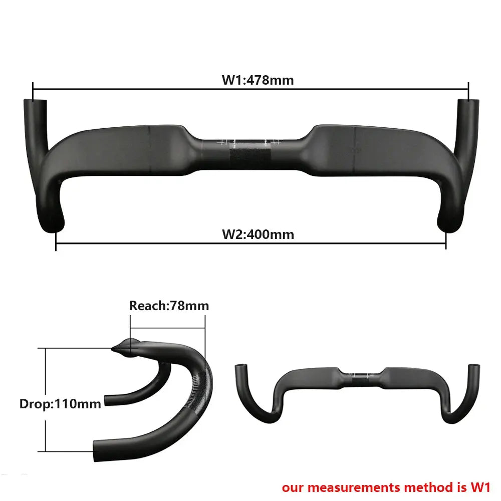 Gravel Bike Handlebar,Speed Carbon Road Handlebars,RXL SL,31.8mm,Inner Routing,Racing Bike Drop Bent Bar,458/478/498mm PowerGlide Motors & Accessories