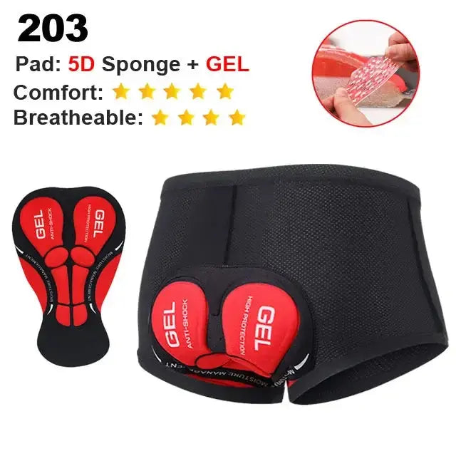 NEWBOLER Breathable Cycling Underwear Cycling Shorts  5D Gel Pad Shockproof Bicycle Underpant MTB Road Bike Underwear Man Shorts PowerGlide Motors & Accessories