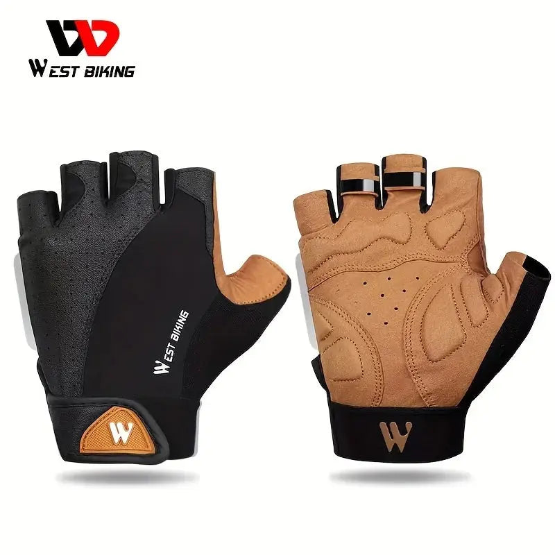 Cycling Gloves, Half-finger, Bicycle, Motorcycle, Bicycle Cycling Gloves, Anti-slip Half-Finger Gloves For Autumn And Winter PowerGlide Motors & Accessories