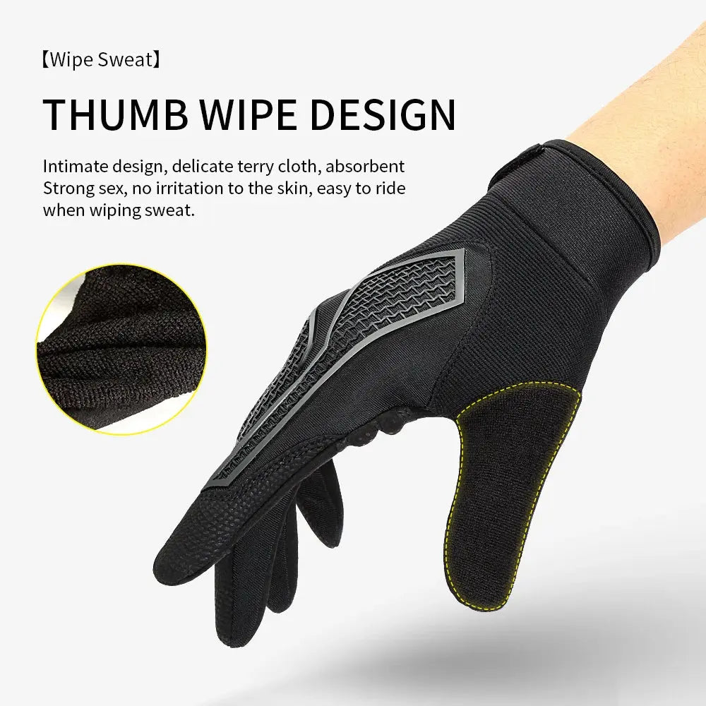 Long Finger Non-Slip Shock-Absorbing Cycling Gloves Spring And Summer Men'S Breathable Sunscreen Touch Screen Riding Gloves PowerGlide Motors & Accessories